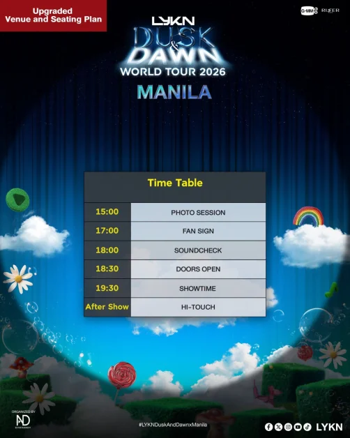 lykn dusk and dawn world tour in manila timetable