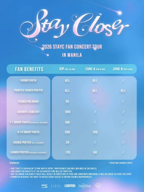 stayc 2026 fan concert tour stay closer in manila fan benefits