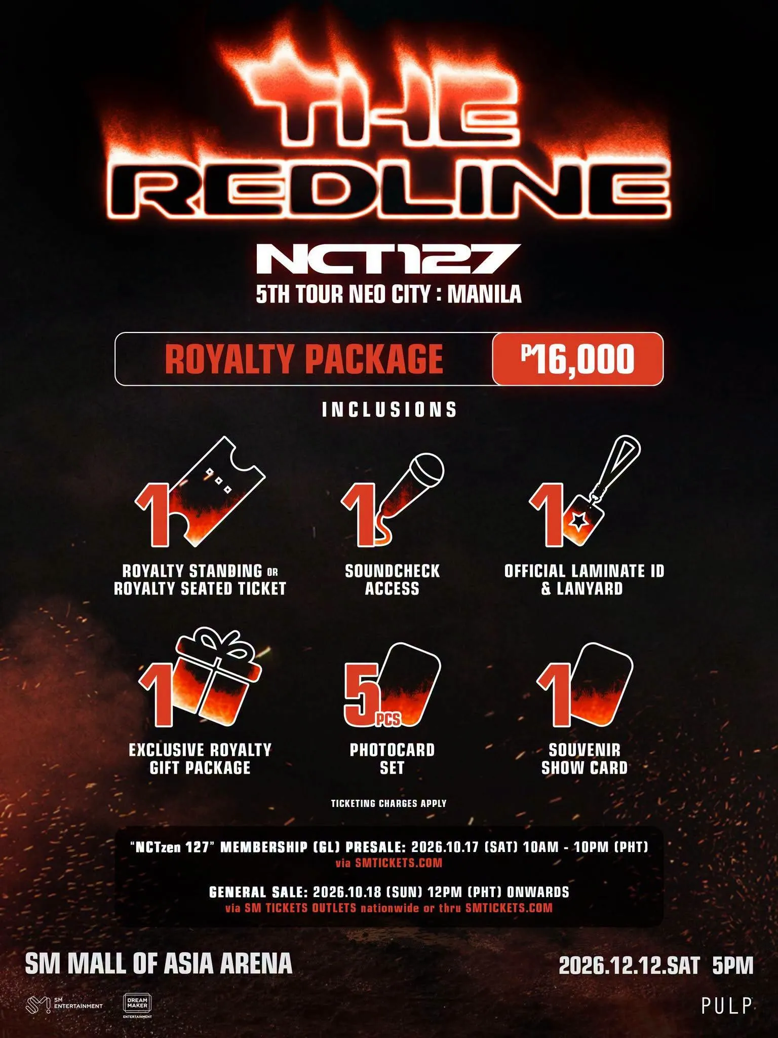 NCT 127 THE REDLINE tour Manila fan benefits royalty package