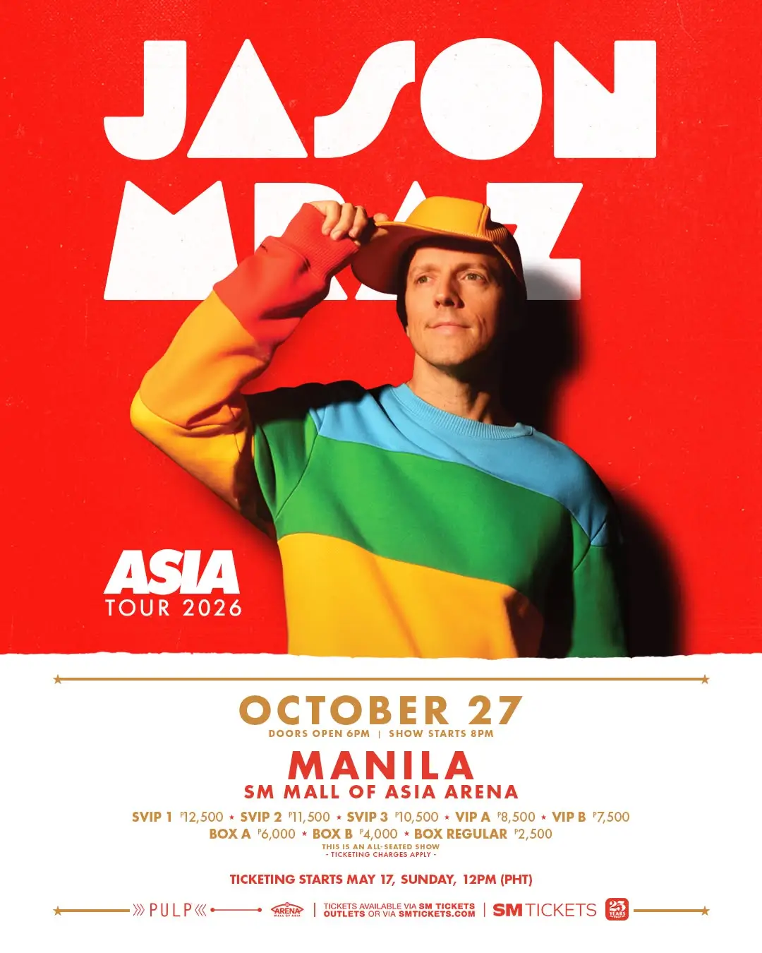 jason mraz asia tour manila concert 2026