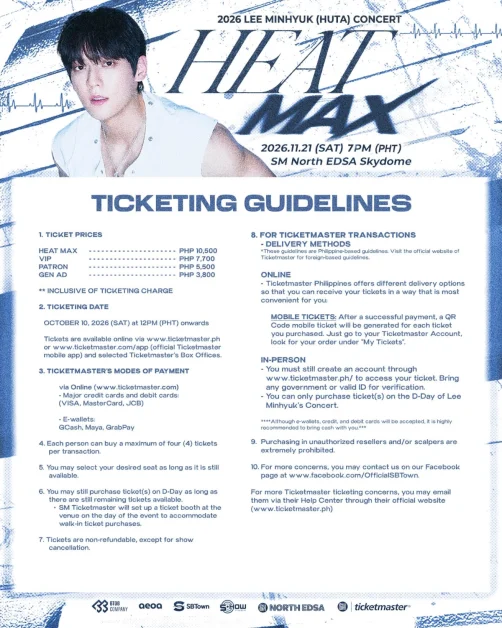 2026 lee minhyuk huta concert heat max in manila ticketing guidelines 1