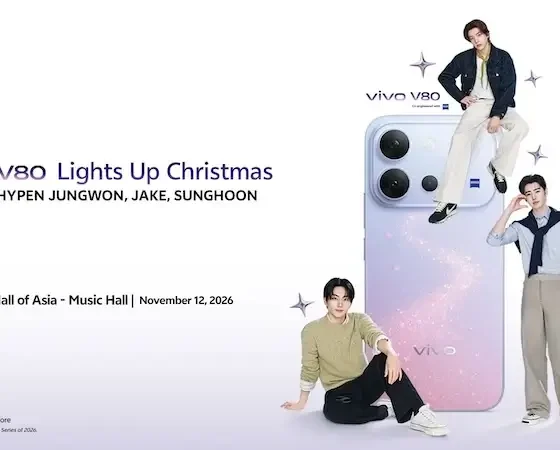 vivo V80 Lights Up Christmas with ENHYPEN JUNGWON, JAKE, and SUNGHOON